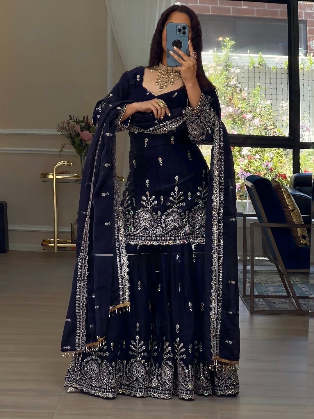 Designer Sharara Set – Elegant Ethnic Wear - JMC Silk Saree Online India - Buy at ₹2050 - Image 1