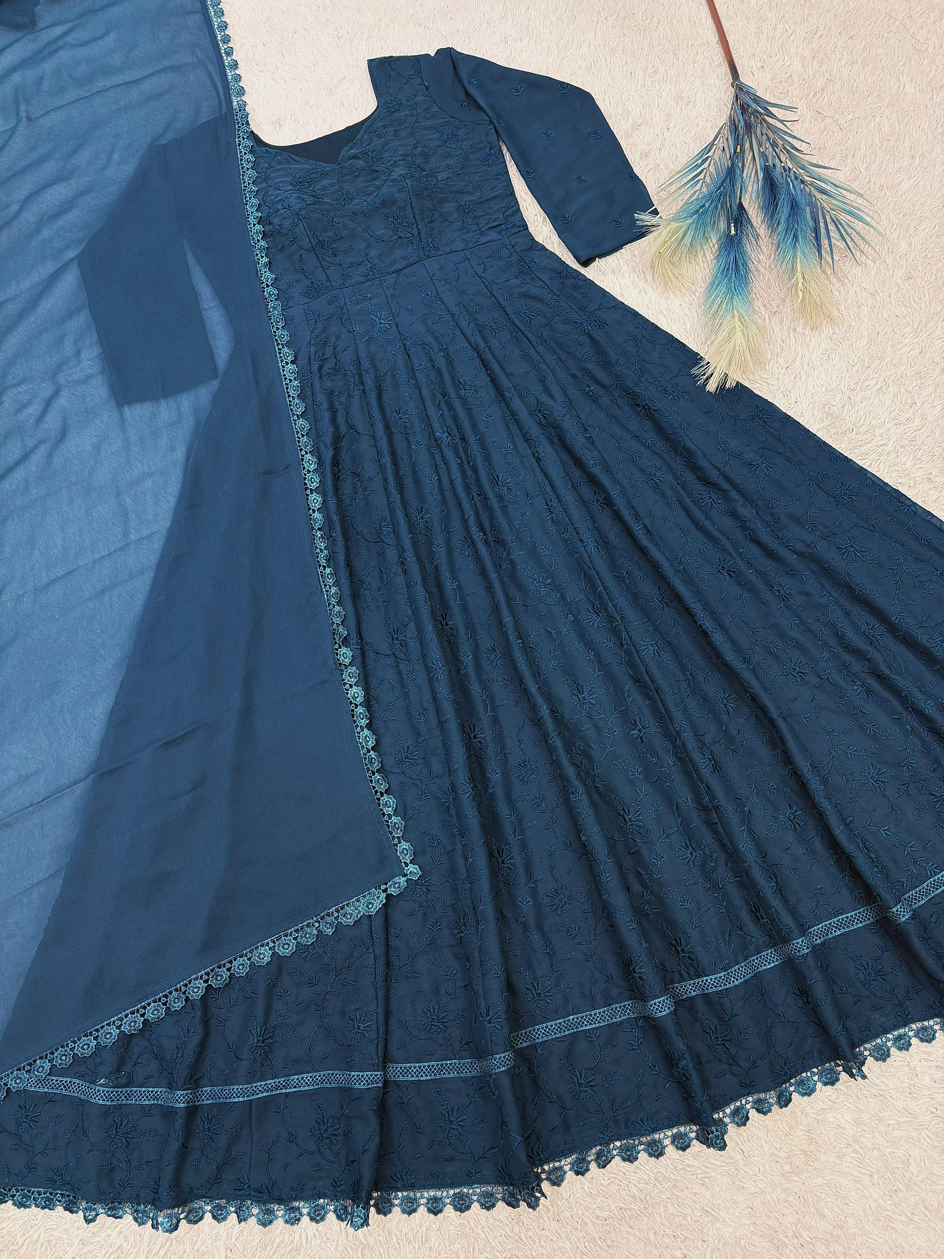 2 Piece Stylish Gown with Dupatta - View 5