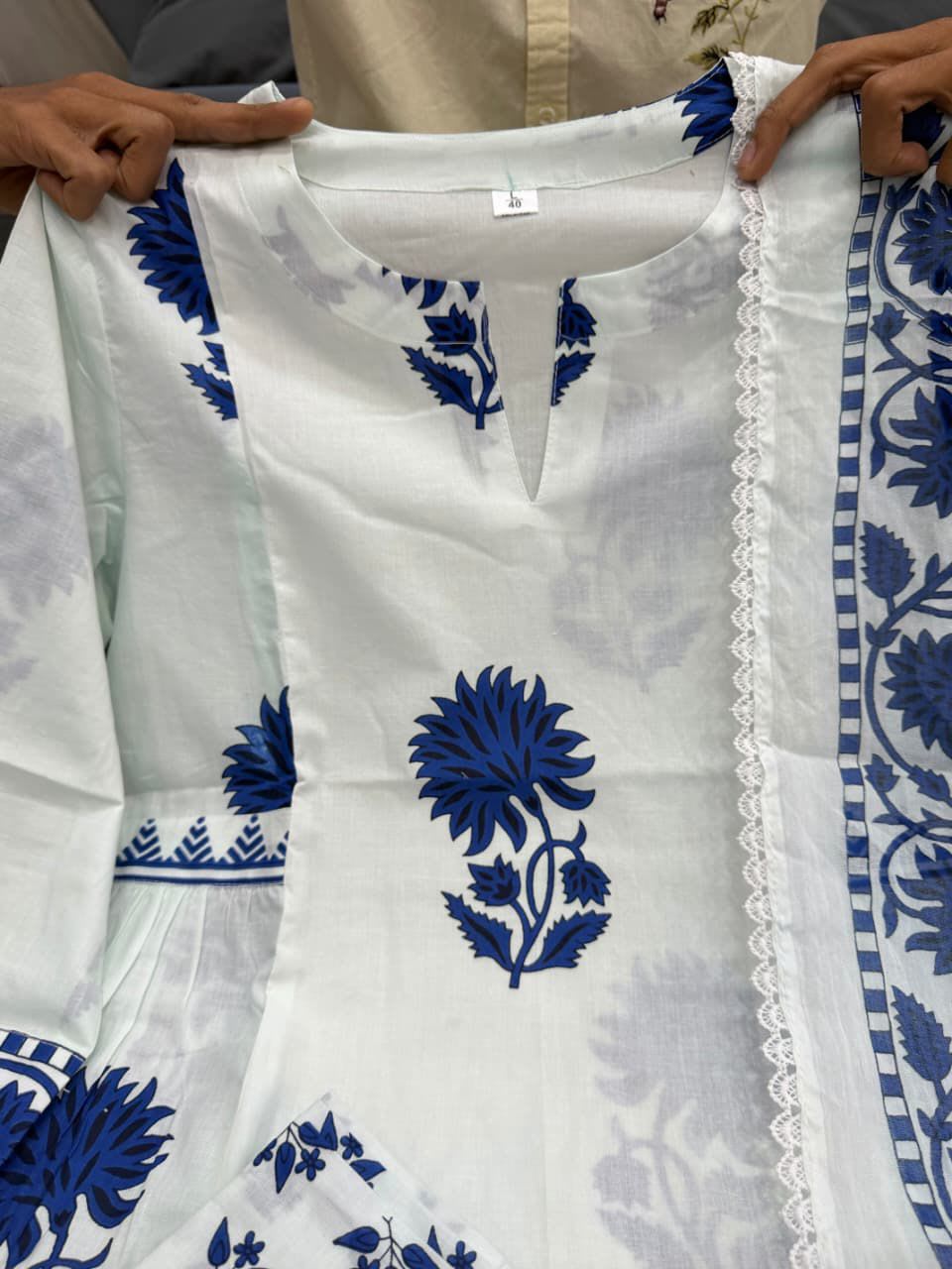 New Launch – Designer Kalamkari Cotton Suit Set - View 3