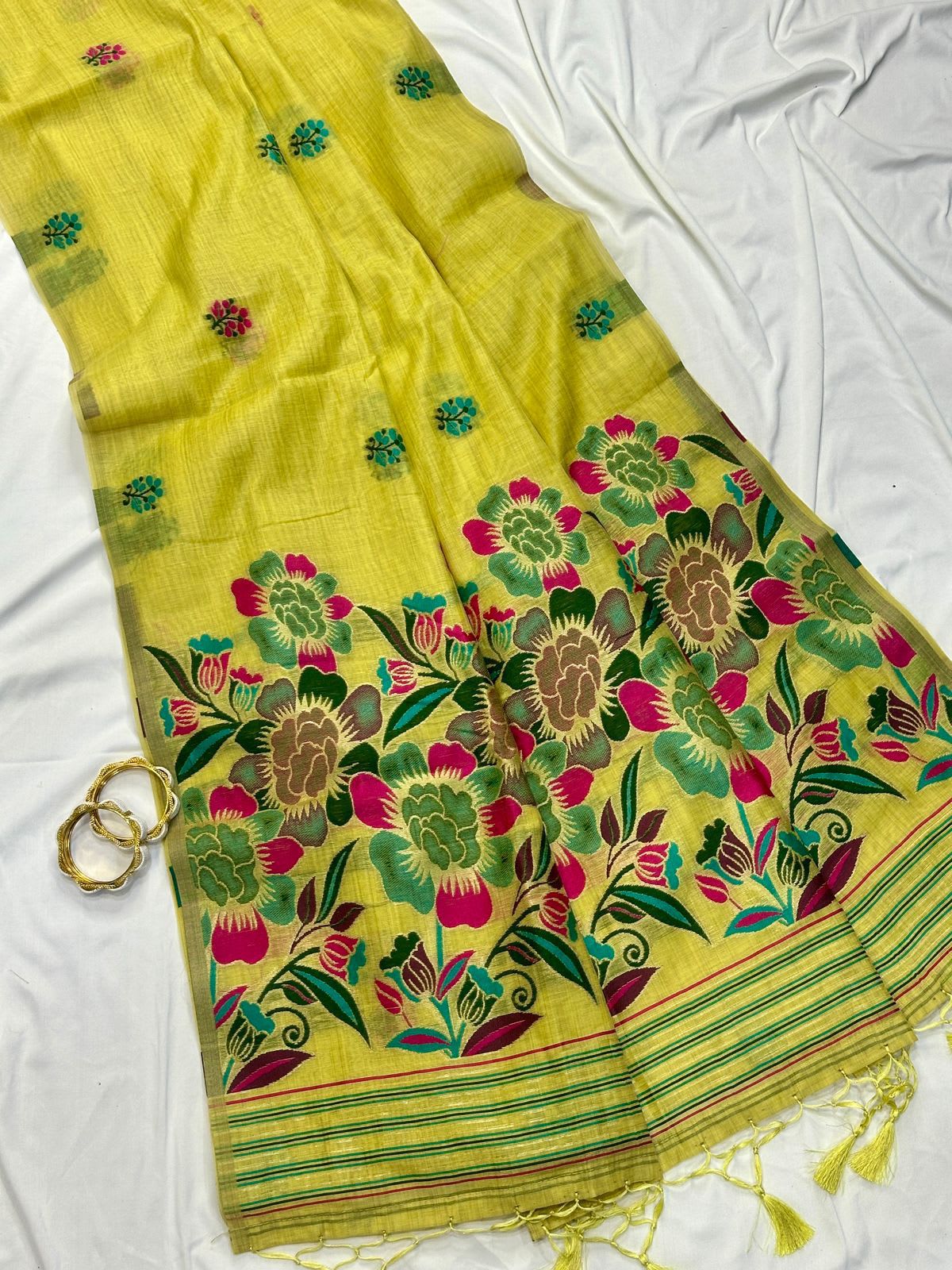Soft Muga Cotton Saree Collection - View 2
