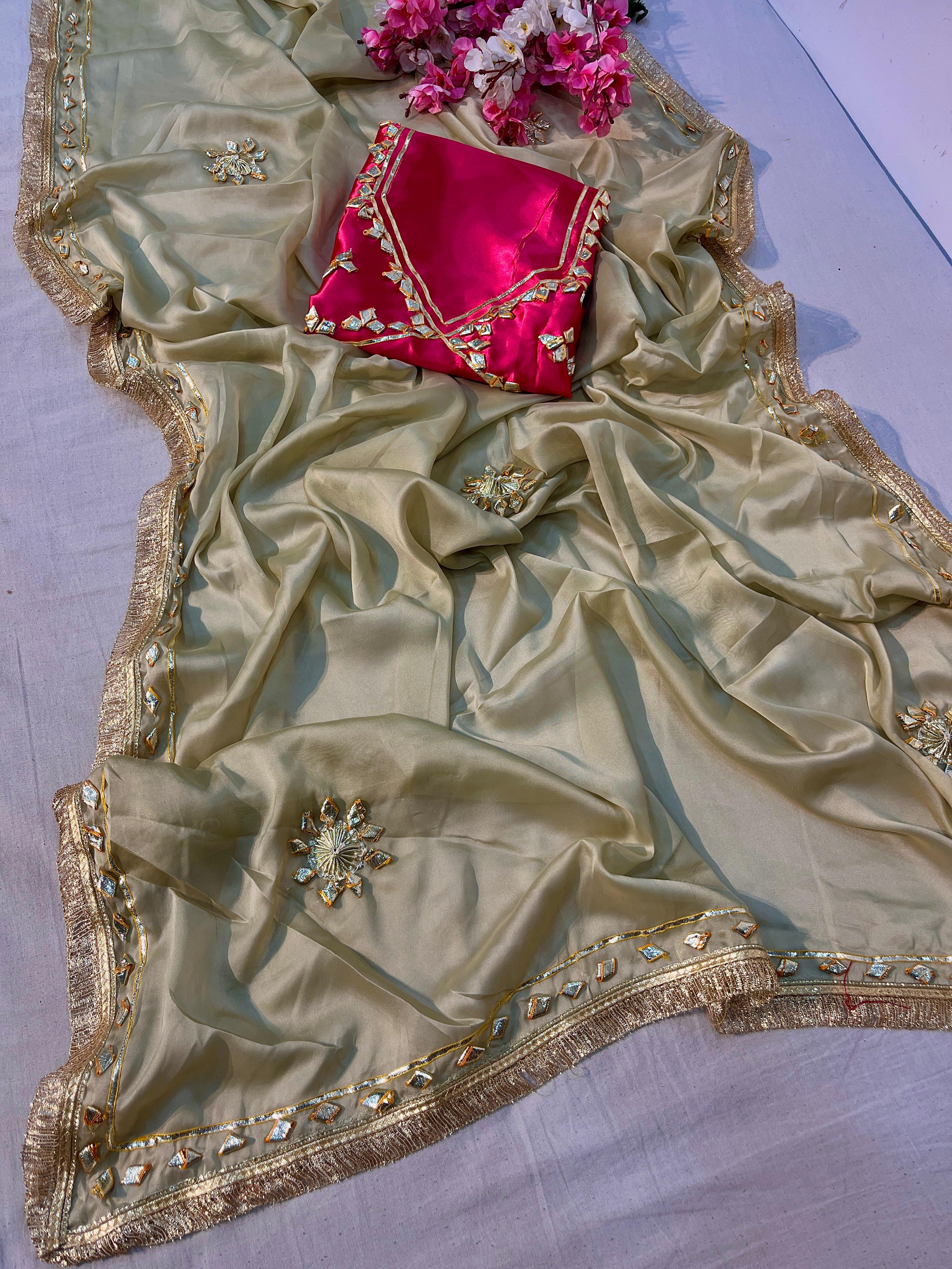 Traditional Kacchi Gotapatti Work Saree Collection - View 2