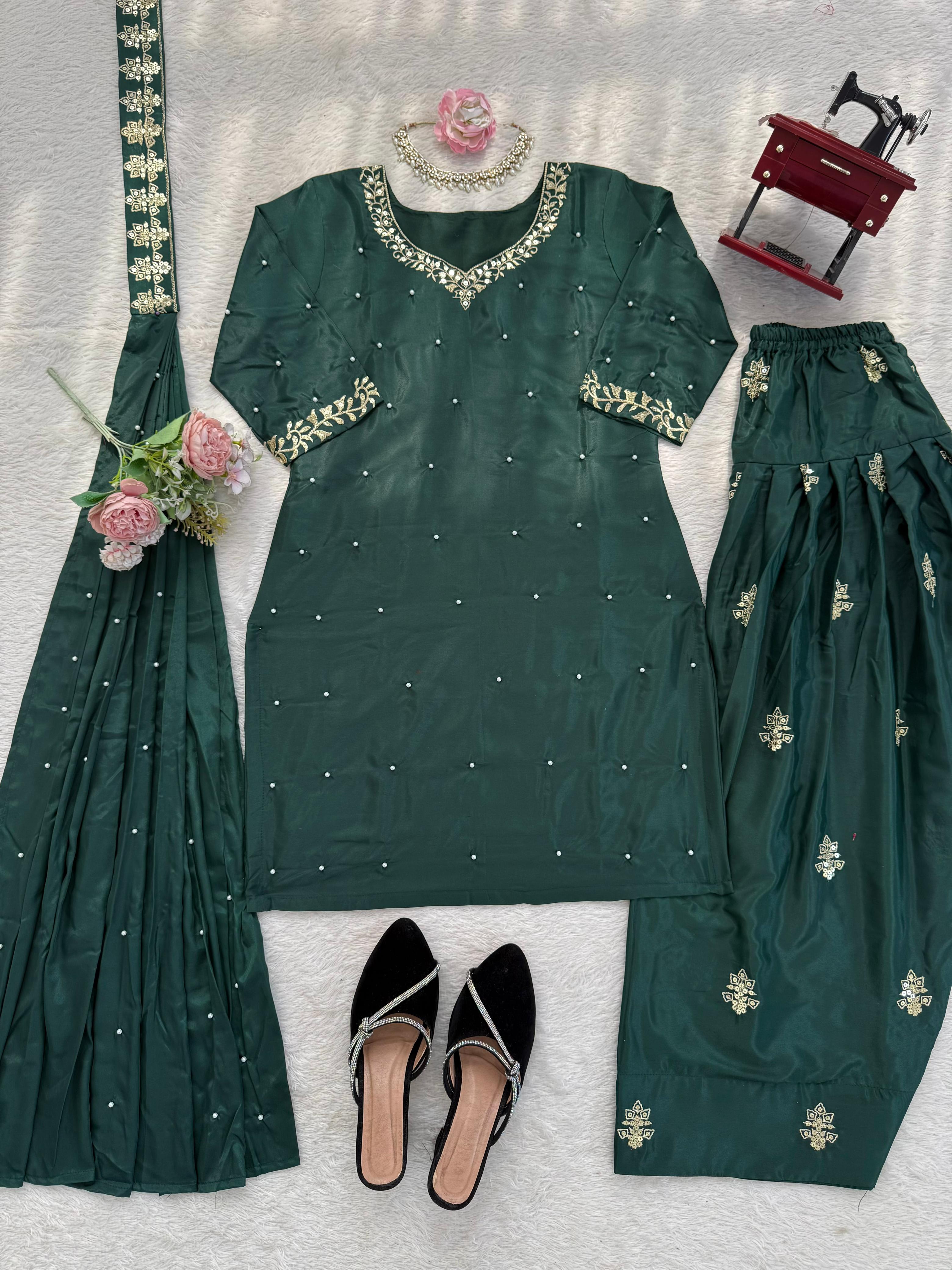Designer Farshi Palazzo Set – Elegant Ethnic Wear - View 8
