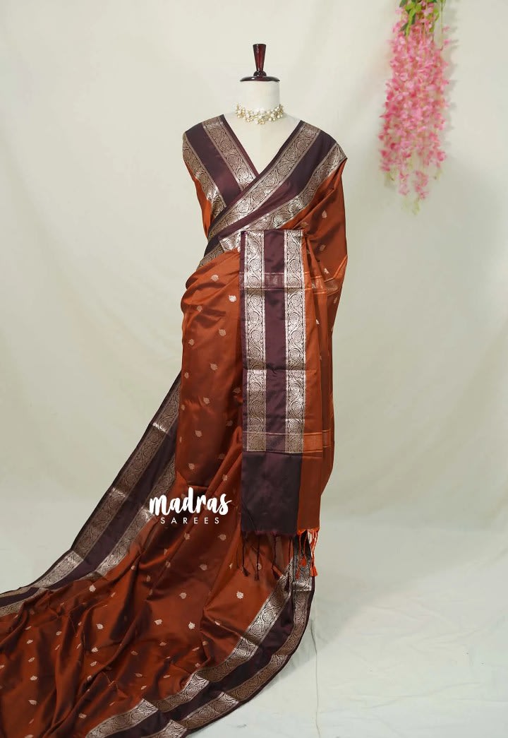 Banarasi Soft Semi Katan Catlon Silk Saree - View 2