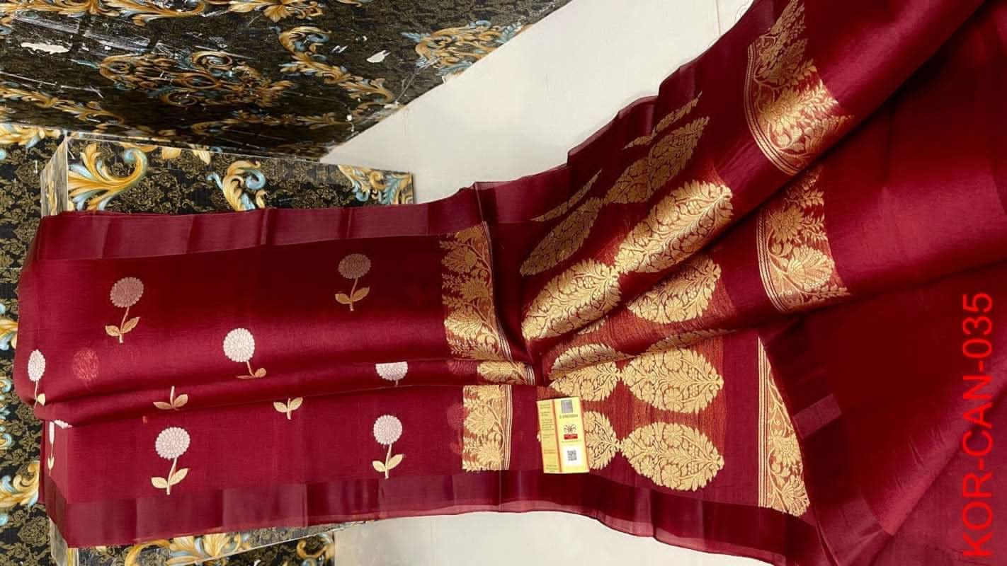 Elegant Banarasi Soft Kora Organza Silk Saree - View 2