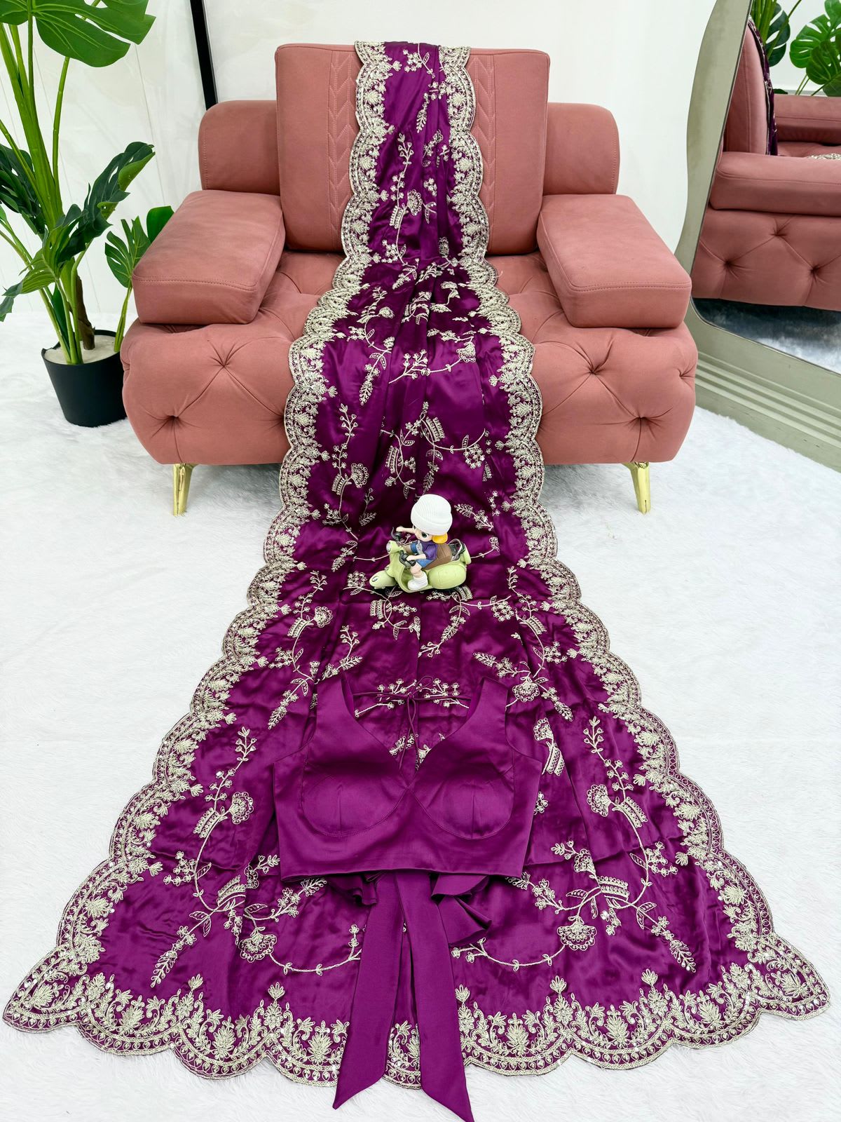 New Launch – Designer Japan Satin Silk Saree - View 7