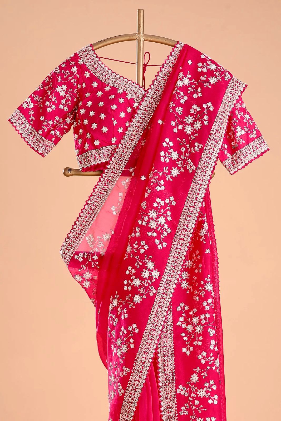 Premium Tibby Silk Designer Saree with Thread & Sequence Work - View 2