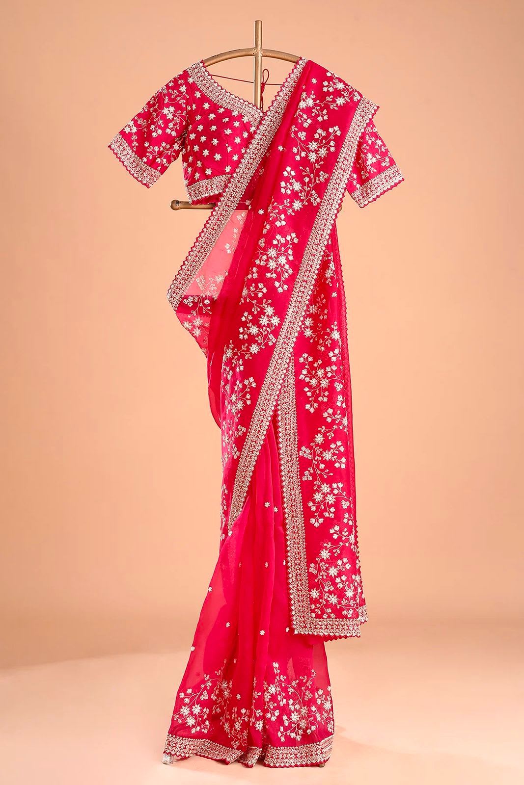 Premium Tibby Silk Designer Saree with Thread & Sequence Work - Premium Tibby Silk Saree Online India - Buy at ₹1899 - Image 1