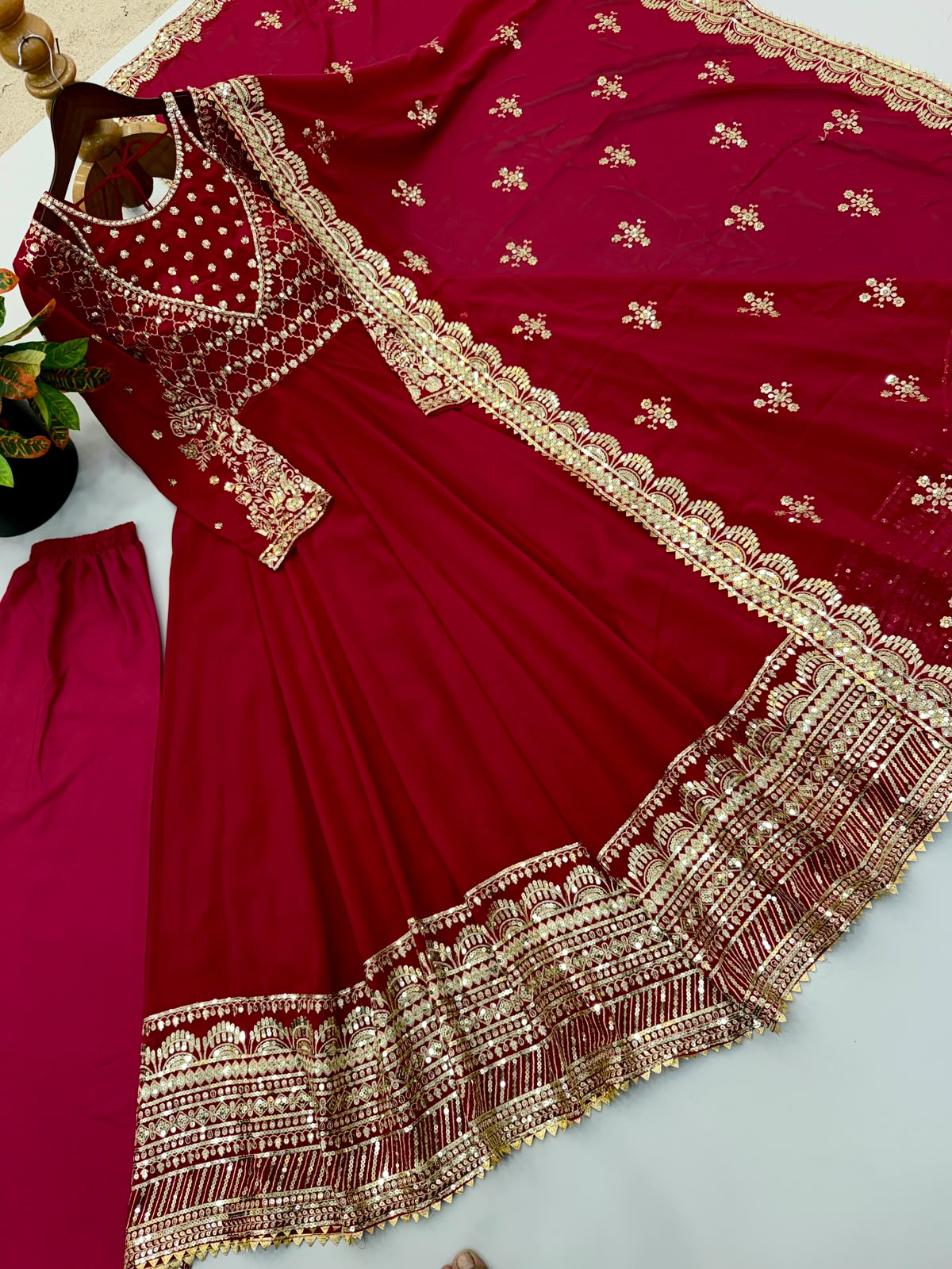 Exclusive Trending Designer Gown with Heavy Embroidery & Sequence Work - View 2