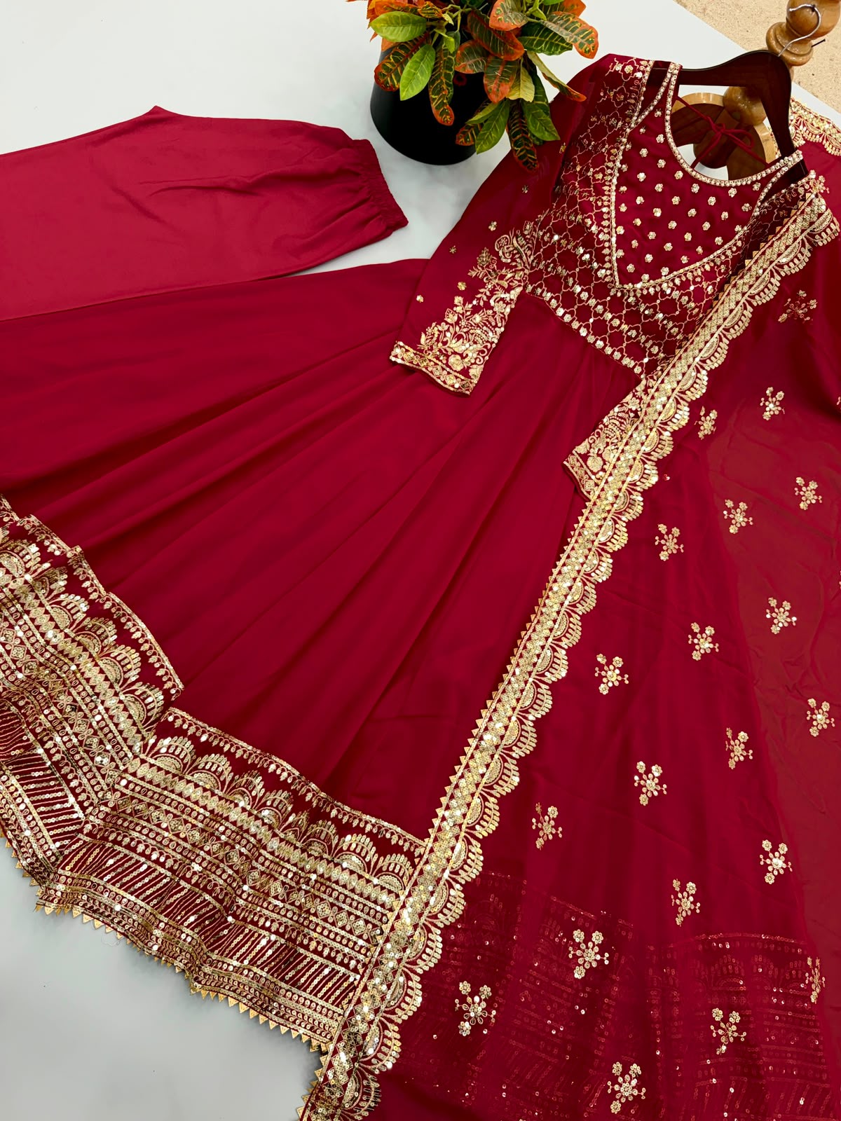 Exclusive Trending Designer Gown with Heavy Embroidery & Sequence Work - View 4