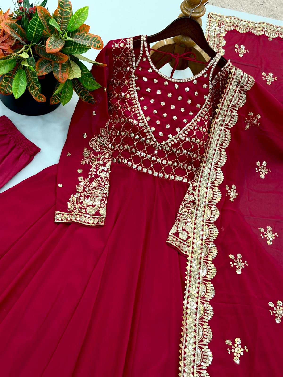 Exclusive Trending Designer Gown with Heavy Embroidery & Sequence Work - View 3