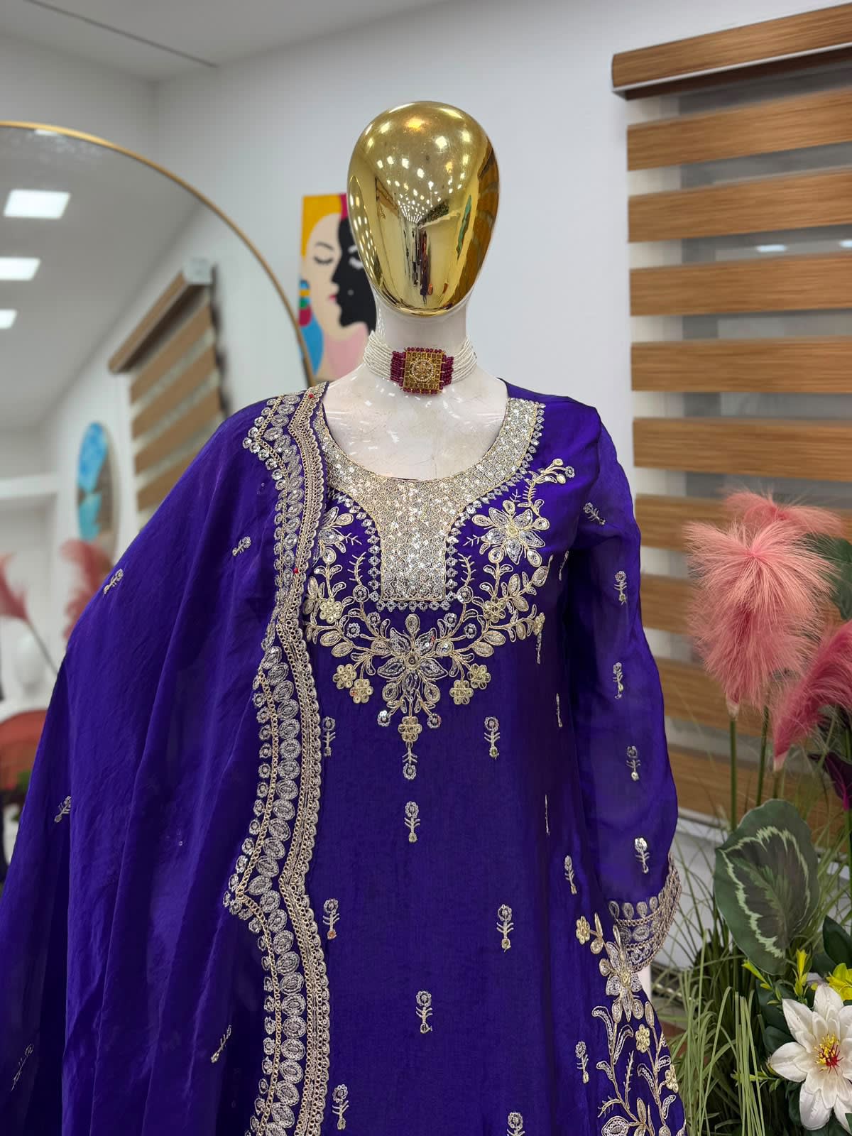 New Designer Party Wear Sharara Suit & Dupatta Set - View 4