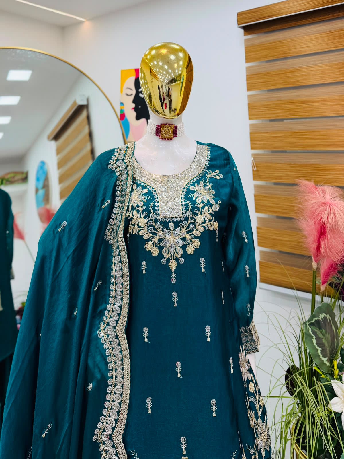 New Designer Party Wear Sharara Suit & Dupatta Set - View 5