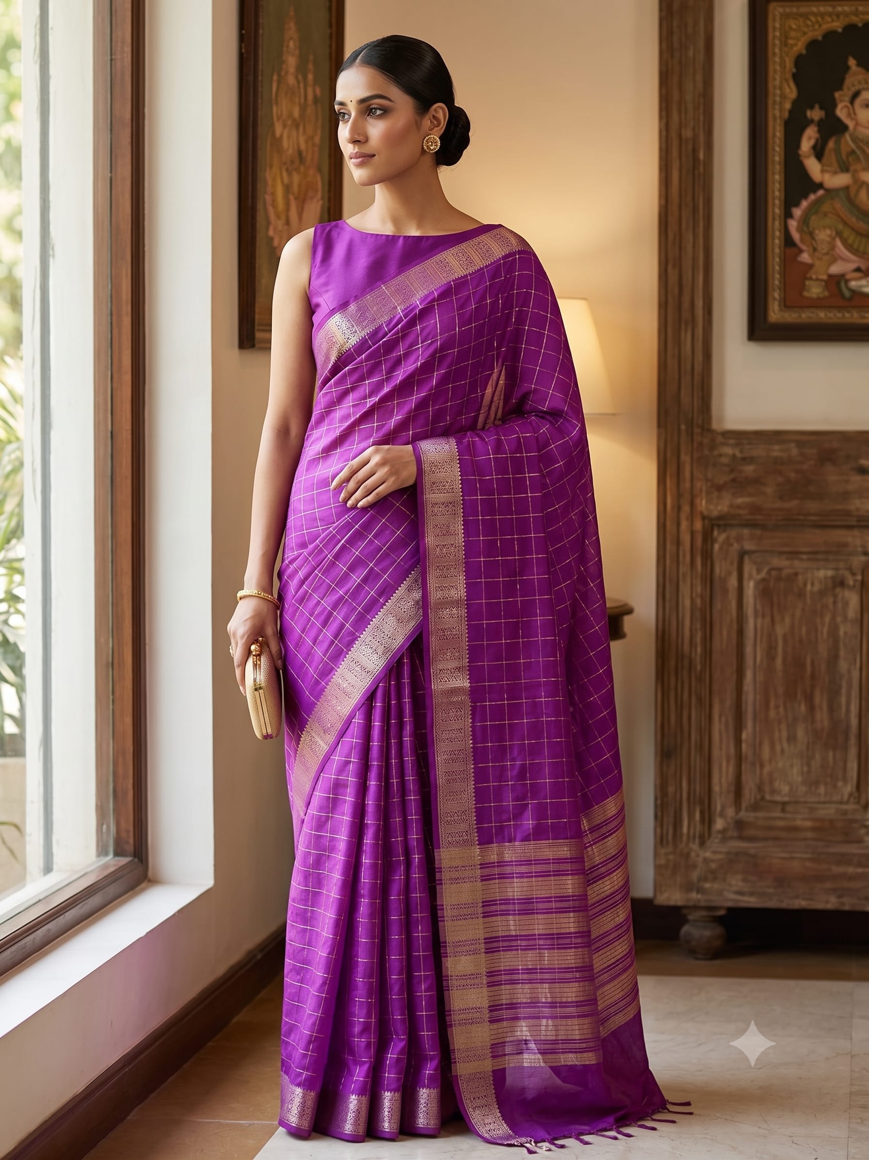 Premium Banarasi Daybal Raao Mango Soft Silk Saree - Premium Banarasi Daybal Raao Mango Soft Silk Saree Online India - Buy at ₹950 - Image 1