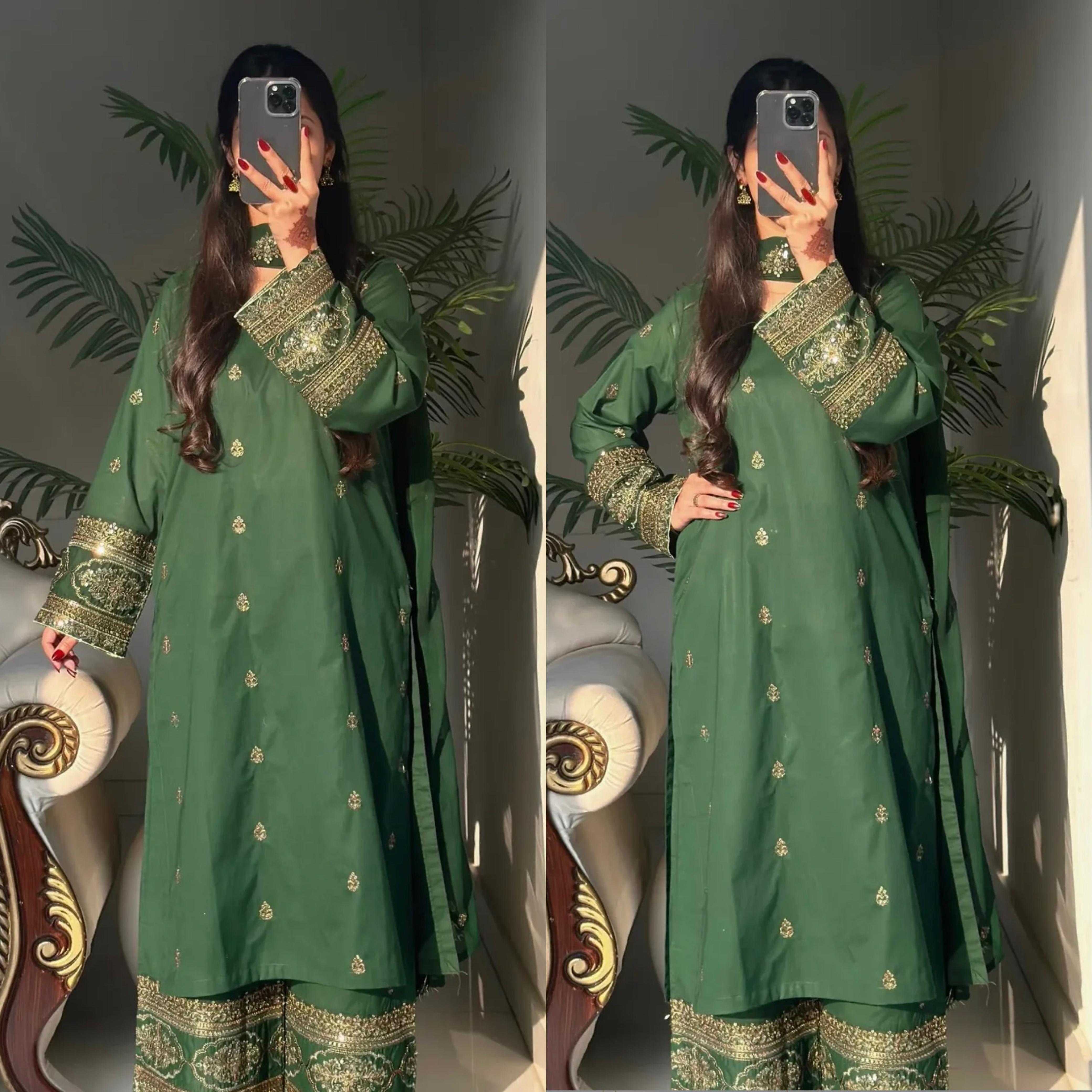 DN-3085 | Designer Party Wear Top, Pant & Dupatta Set - Best suit set at Maa Kaali Creations