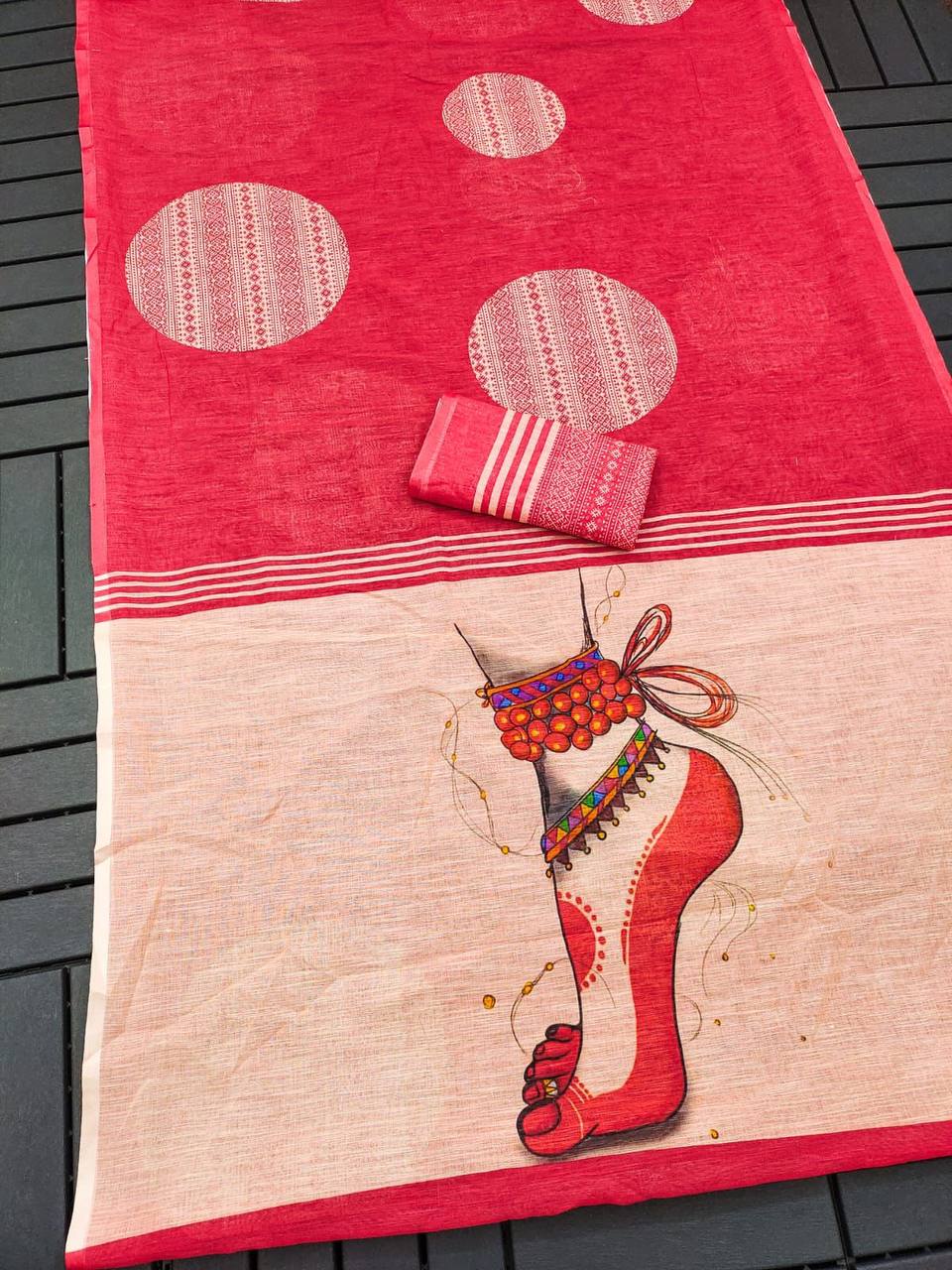 Devika Designer Linen Saree