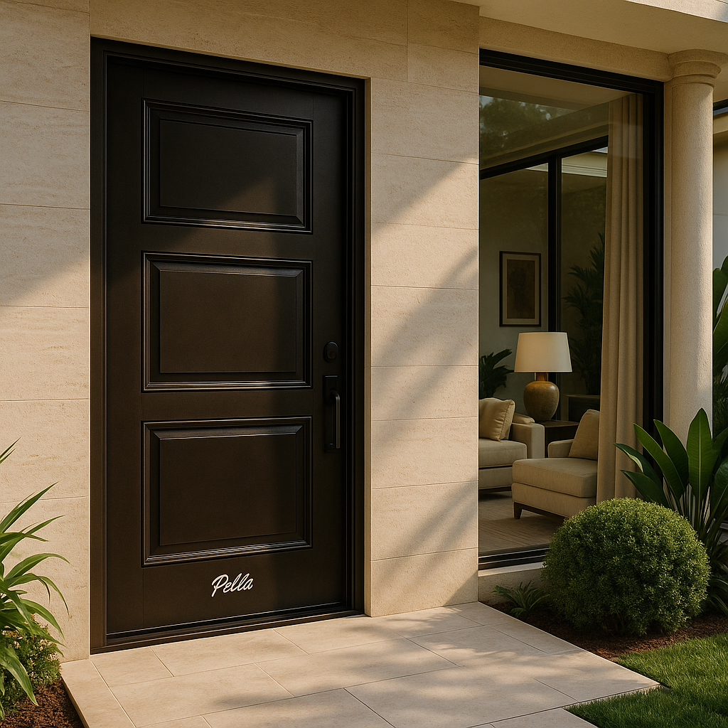 Steel door installed scene