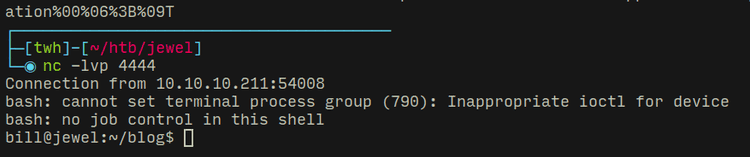 Figure 7 showing HackTheBox Jewel Write Up written by thewhiteh4t