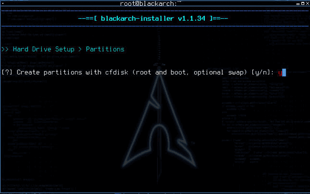 Figure 17 showing How to Install BlackArch Linux in VMWare Workstation 15 written by thewhiteh4t