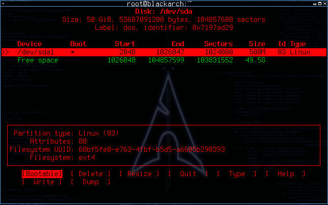 Figure 22 showing How to Install BlackArch Linux in VMWare Workstation 15 written by thewhiteh4t
