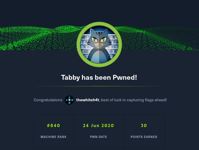 Figure 10 showing HackTheBox Tabby Write Up written by thewhiteh4t