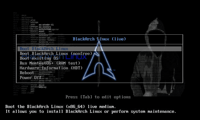 Figure 10 showing How to Install BlackArch Linux in VMWare Workstation 15 written by thewhiteh4t