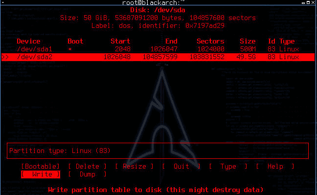 Figure 24 showing How to Install BlackArch Linux in VMWare Workstation 15 written by thewhiteh4t