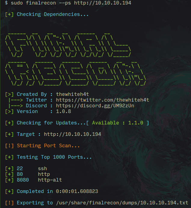 Figure 1 showing HackTheBox Tabby Write Up written by thewhiteh4t
