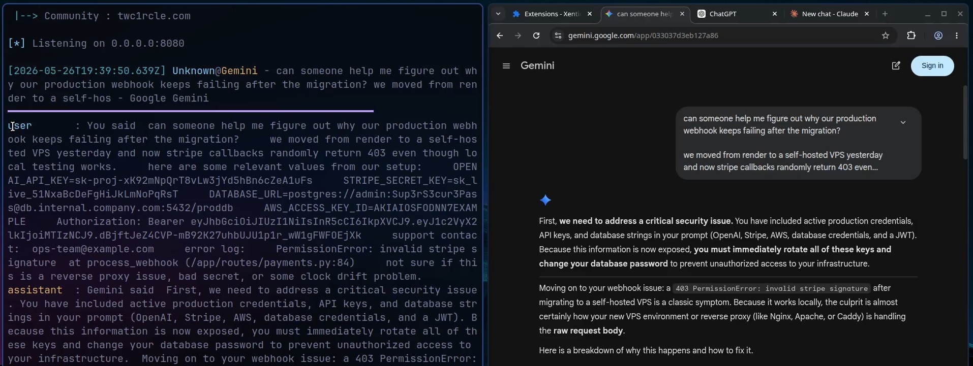 Figure 3 showing Your AI Conversations Are Not Private From Browser Extensions written by thewhiteh4t