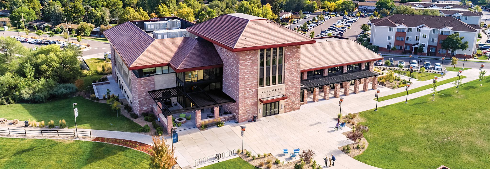 View of the Anschutz student center on CCU's Lakewood campus.