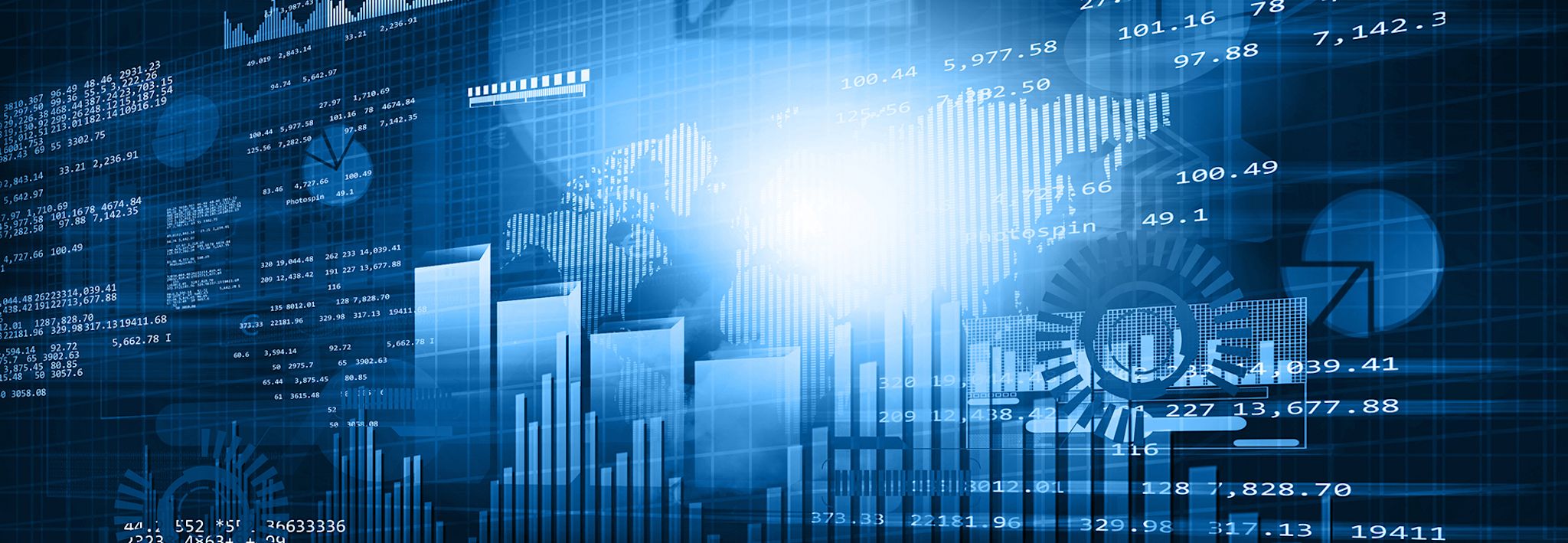 An Accounting MBA student will work with electronic accounting icons and charts in their assignments.