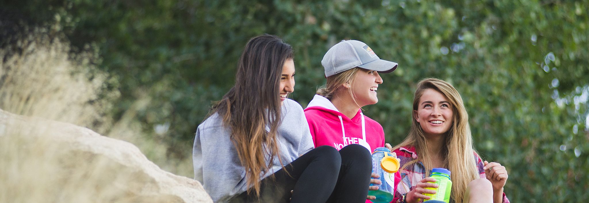 CCU girls bonding at the new student retreat. 