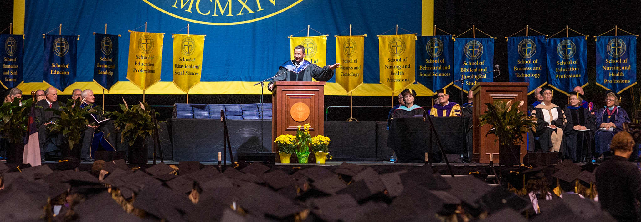 Greg Stier speaking at CCU Commencement