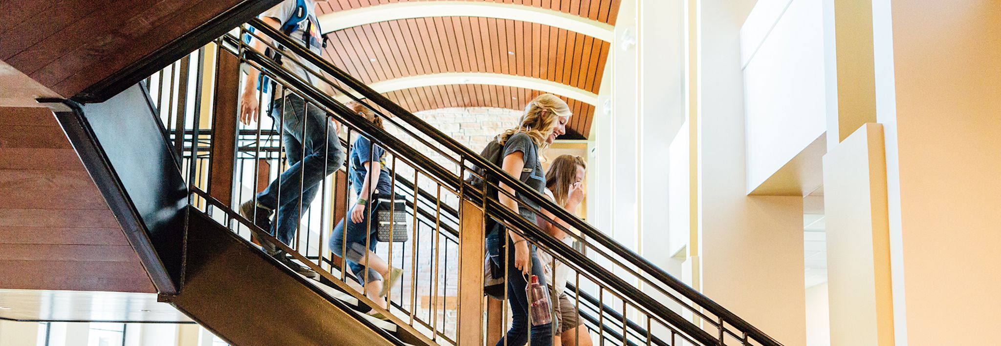 Colorado Christian University students in Leprino Hall. 