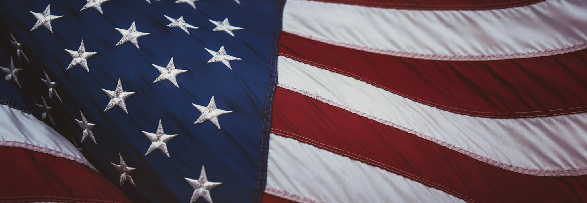 close up of the american flag