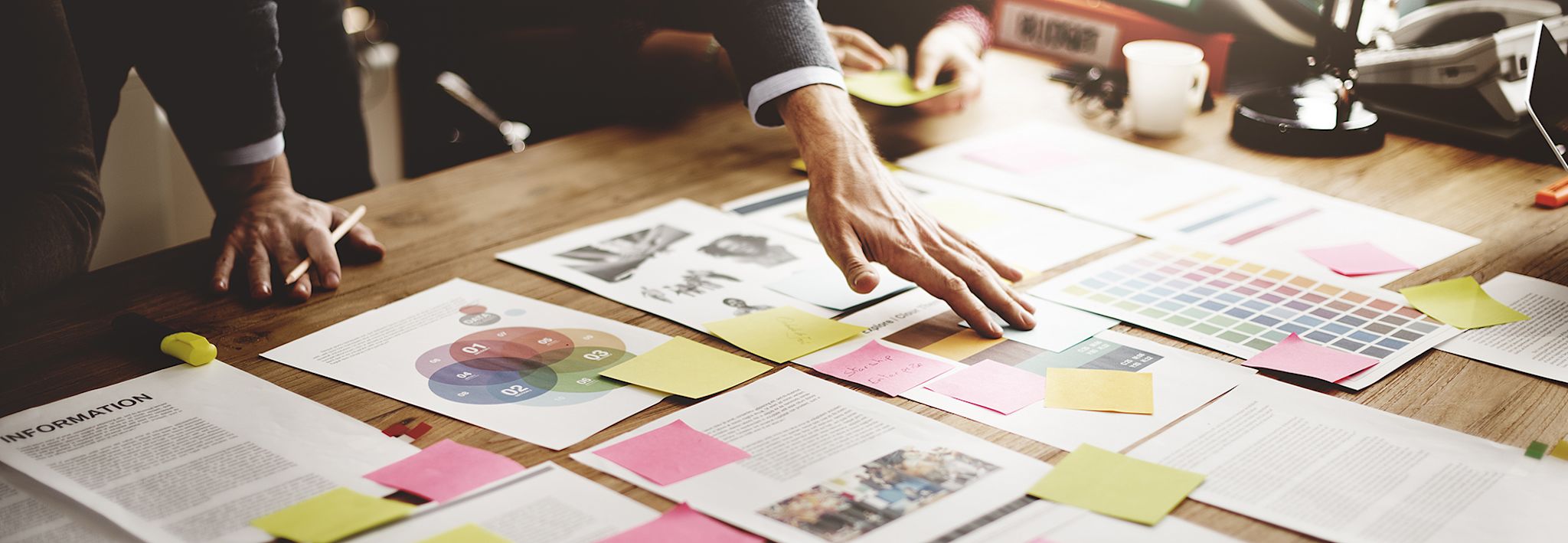 Business people discussing a topic Business people discussing a project.