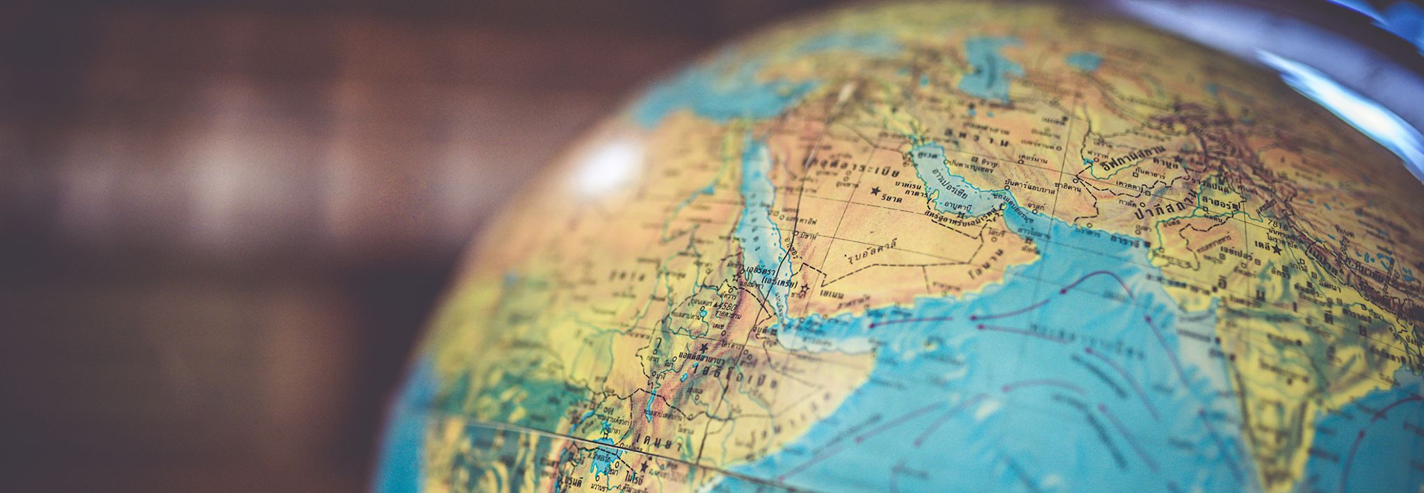 Close up on a globe Close up on a globe.