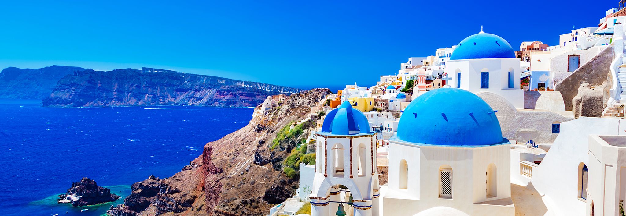 Greece is full of vibrant colors.