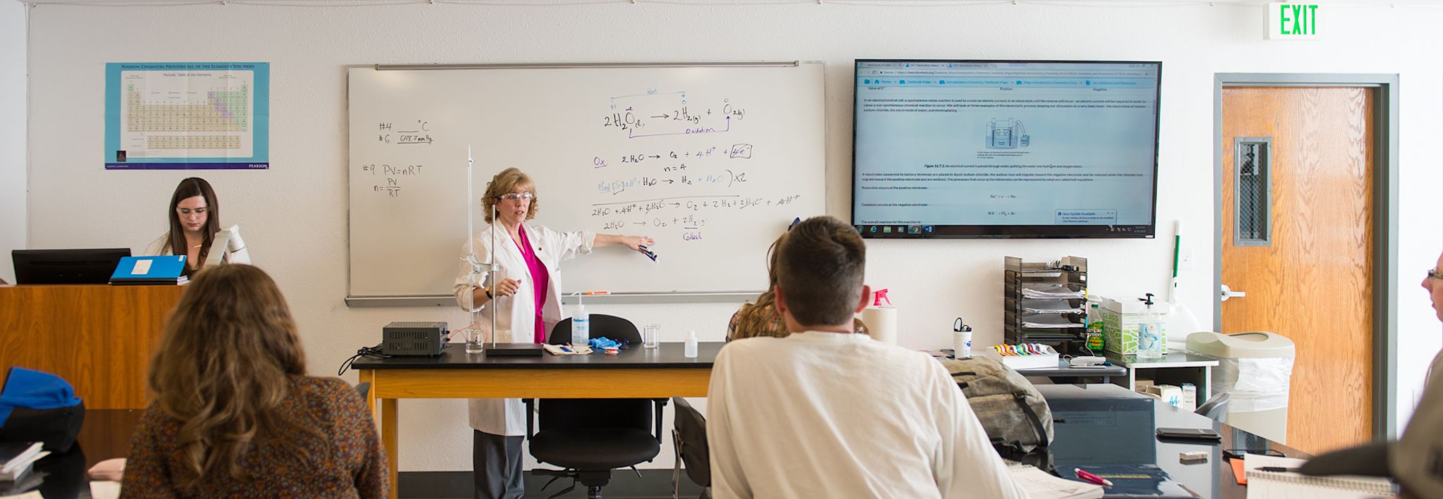 Colorado Christian University science classroom. 