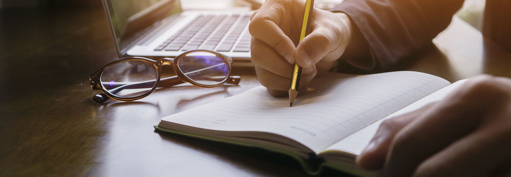 CCU adult student studying for a class.