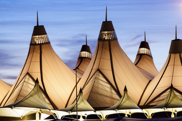 colorful mosaic style painting that says denver