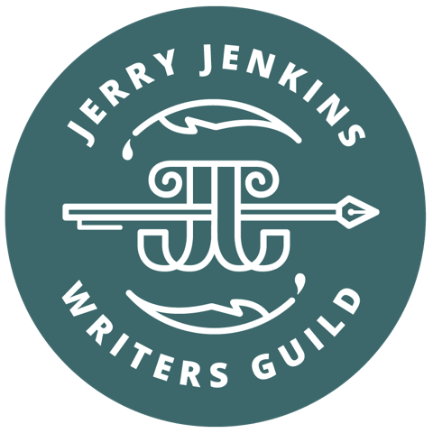 green circle logo with the words jerry jenkins writers guild