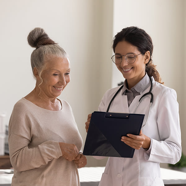 dnp student with a retired patient