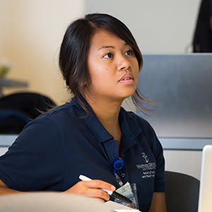 ccu nursing student learning in class