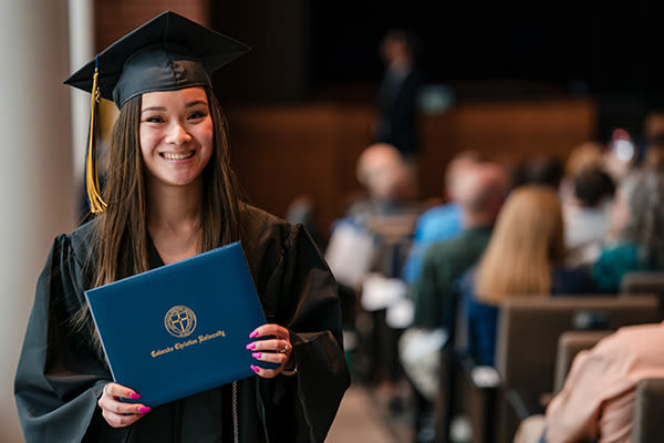 smiling female graduate