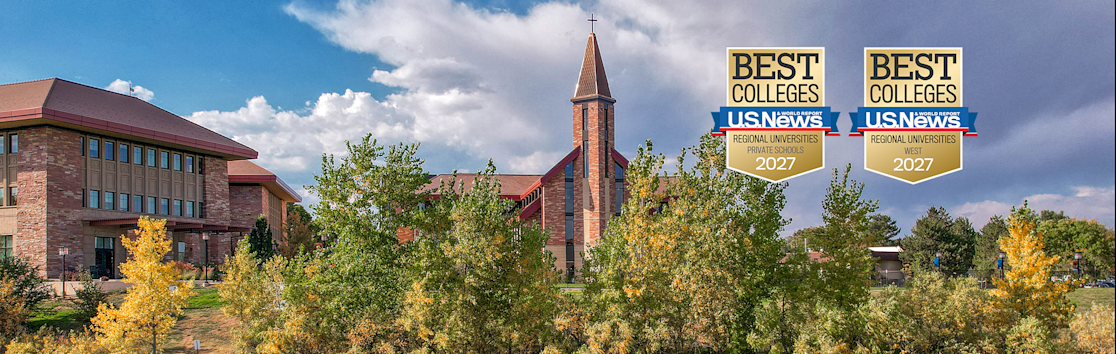 usnwr badges overlaid against the ccu campus (slide 1 of 6)